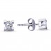 14k White Gold 0.60 Carat Diamond Solitaire Earrings 3010010