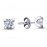 14k White Gold 0.80 Carat Diamond Solitaire Earrings 3010011