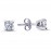 14k White Gold 0,62 Carat Diamond Solitaire Earrings 3010013