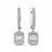 14k White Gold Baguette Diamond Earrings 3020009
