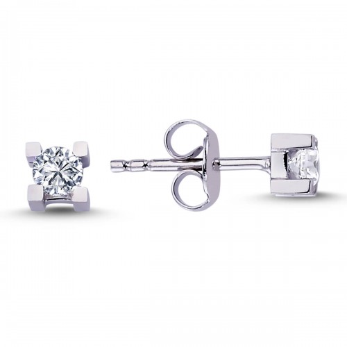 14k White Gold 0.26 Carat Diamond Solitaire Earrings 3030003