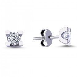 14k White Gold 0.40 Carat Diamond Solitaire Earrings 3030004