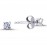 14k White Gold 0.22 Carat Diamond Solitaire Earrings 3030009