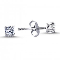 14k White Gold 0.34 Carat Diamond Solitaire Earrings 3030010