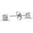 14k White Gold 0.34 Carat Diamond Solitaire Earrings 3030010