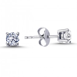 14k White Gold 0.48 Carat Diamond Solitaire Earrings 3030011