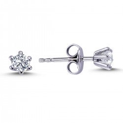 14k White Gold 0.28 Carat Diamond Solitaire Earrings 3030013