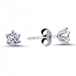 14k White Gold 0.48 Carat Diamond Solitaire Earrings 3030014