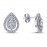 14k White Gold Diamond Stone Drop Earrings 3030023