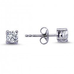 14k White Gold 0.46 Carat Diamond Solitaire Earrings 3040005