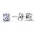 14k White Gold 0.84 Carat Diamond Solitaire Earrings 3040007