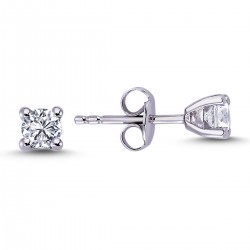 14k White Gold 0.42 Carat Diamond Solitaire Earrings 3040009