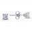 14k White Gold 0.42 Carat Diamond Solitaire Earrings 3040009