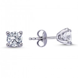 14k White Gold 1.02 Carat Diamond Solitaire Earrings 3040011