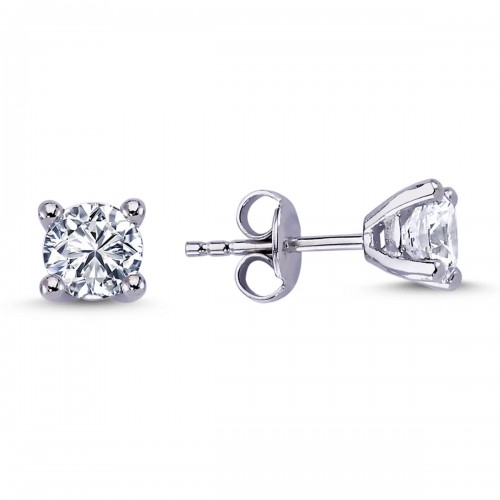 14k White Gold 1.02 Carat Diamond Solitaire Earrings 3040011