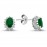 14k White Gold Diamond Oval Emerald Anturage Earrings 3040013 14k White Gold Diamond Oval Emerald Anturage Earrings 3040013