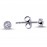 14k White Gold 0.14 Carat Diamond Solitaire Earrings 3040017