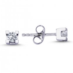 14k White Gold 0.26 Carat Diamond Solitaire Earrings 3070002