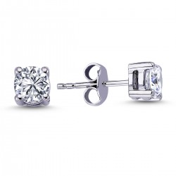 14k White Gold 0.76 Carat Diamond Solitaire Earrings 3070009