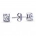 14k White Gold 0.76 Carat Diamond Solitaire Earrings 3070009