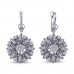 14k White Gold Diamond Gemstone Earrings 3070013