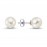 14k White Gold Pearl Earrings 3990001