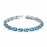 14 Ayar Beyaz Altın Pırlantalı Oval Blue Topaz Bileklik 4080003