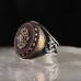 Agate Stone Silver Men Ring