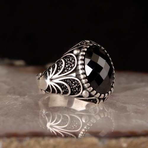 925 Sterling Silver Zircon Stone Ring