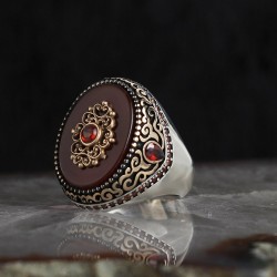 Agate Stone 925 Sterling Silver Ring