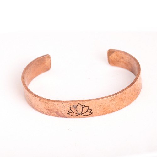 Lotus Flower Copper Bracelet