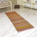 Vintage Turkish Multi-Colored Wool Fethiye Bantası Striped Kilim Runner 1980s