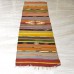 Vintage Turkish Multicolored Wool Bohemian Runner 1970s