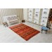 Vintage Turkish Striped Woolen Antalya Carpet 1950s