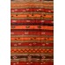 Vintage Turkish Striped Woolen Antalya Carpet 1950s