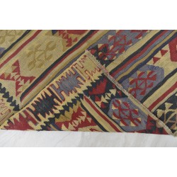 Mid-Century Turkish Wool Balikesir Kilim Rug 1960s