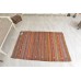 Vintage Turkish Striped Woolen Carpet 1950s