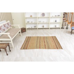 Beige Konya Kilim 1950s