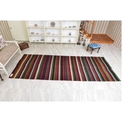 Striped Anatolian Kilim 1980s