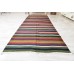 Striped Anatolian Kilim 1980s