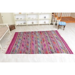 Mid-Century Turkish Wool Balikesir Kilim Rug 1960s