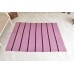 Vintage Turkish Minimalistic Purple Striped Woolen Carpet 1980s