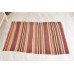 Vintage Turkish Striped Woolen Carpet 1960s