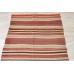 Vintage Turkish Striped Woolen Carpet 1960s