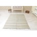 Vintage Turkish Minimalistic Striped Woolen Carpet 1980s