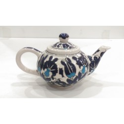 Teapot Blue White Herbal Patterned