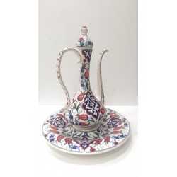 30 cm Delicate Jug Colored Herbal Pattern