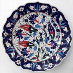 25 cm Plate Colorful Herbal Pattern