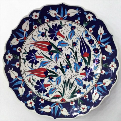 25 cm Plate Colorful Herbal Pattern