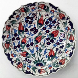 25 cm Plate Colorful Herbal Pattern